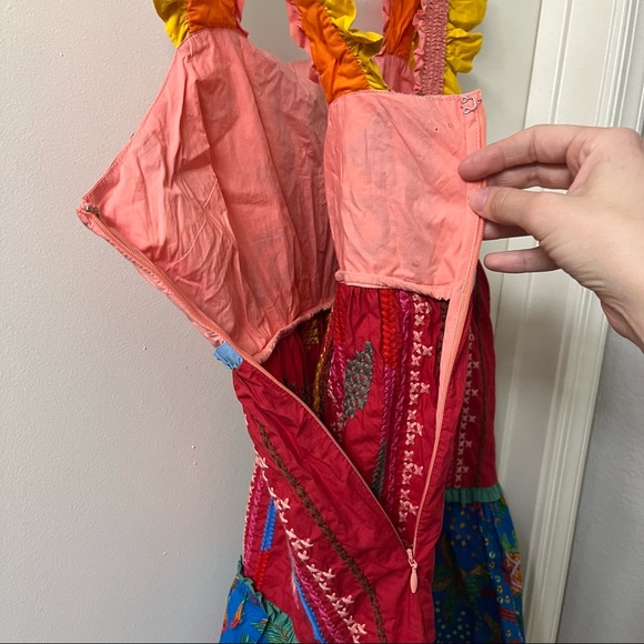 NWT Farm Rio Color Block Embroidered Mini Dress Size Medium - Picture 10 of 12